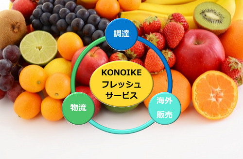 農産品の輸出・販売「KONOIKEフレッシュサービス」