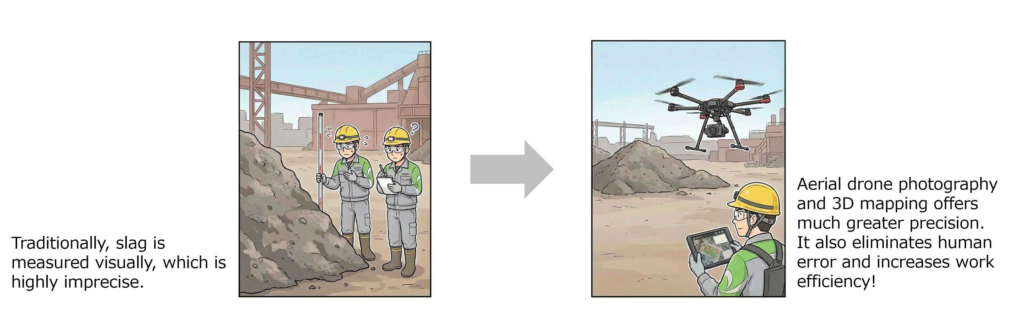 Measurement of by-products and raw material inventories