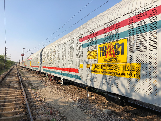 インドの自動車鉄道輸送