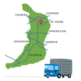 香里事務所の地図